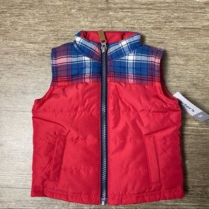 Carter’s Baby Boys Red Plaid Vest